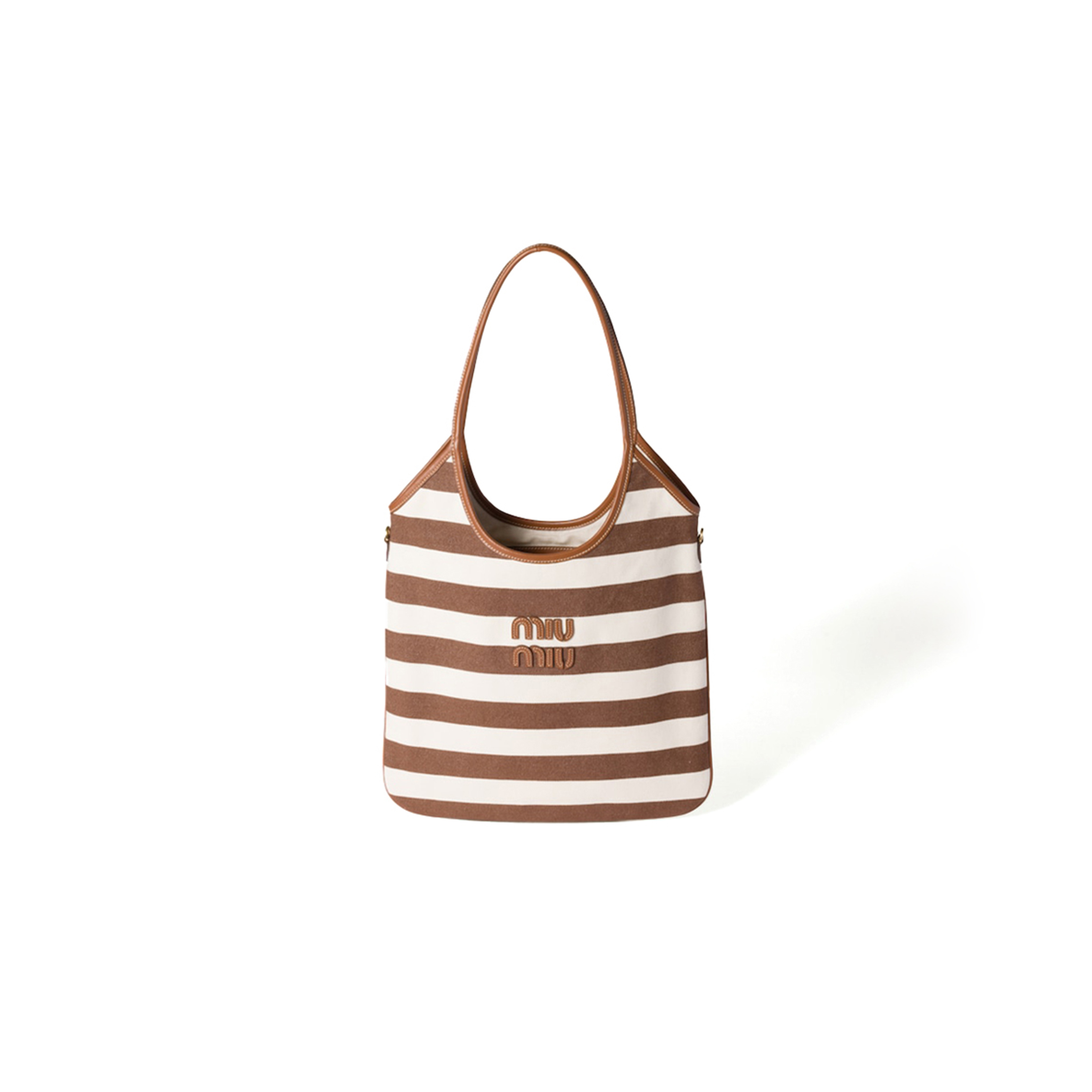 MIU MIU IVY CANVAS AND LEATHER BAG 5BG231 (40*35cm)